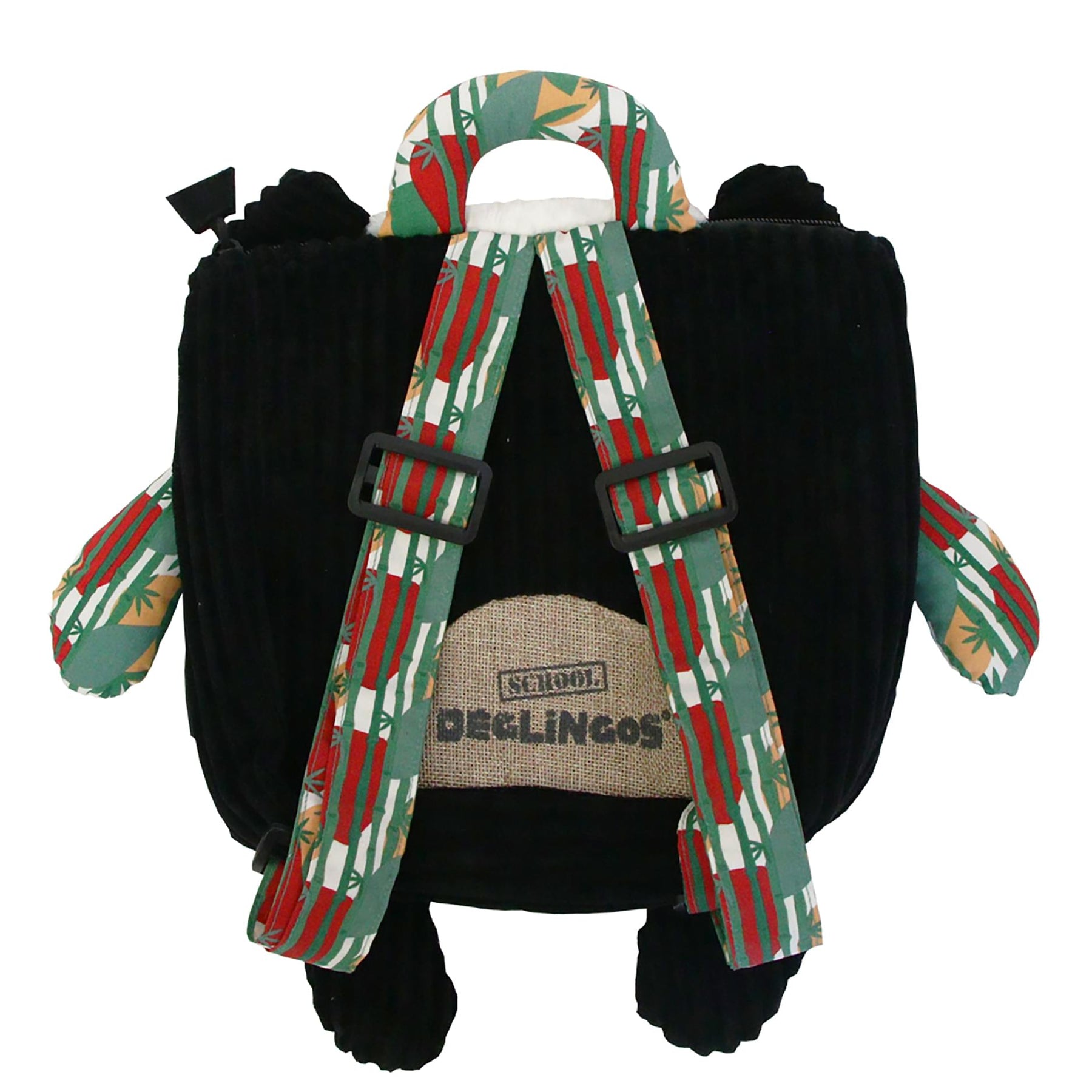 Les Deglingos Corduroy Backpack Plush | Rototos the Panda