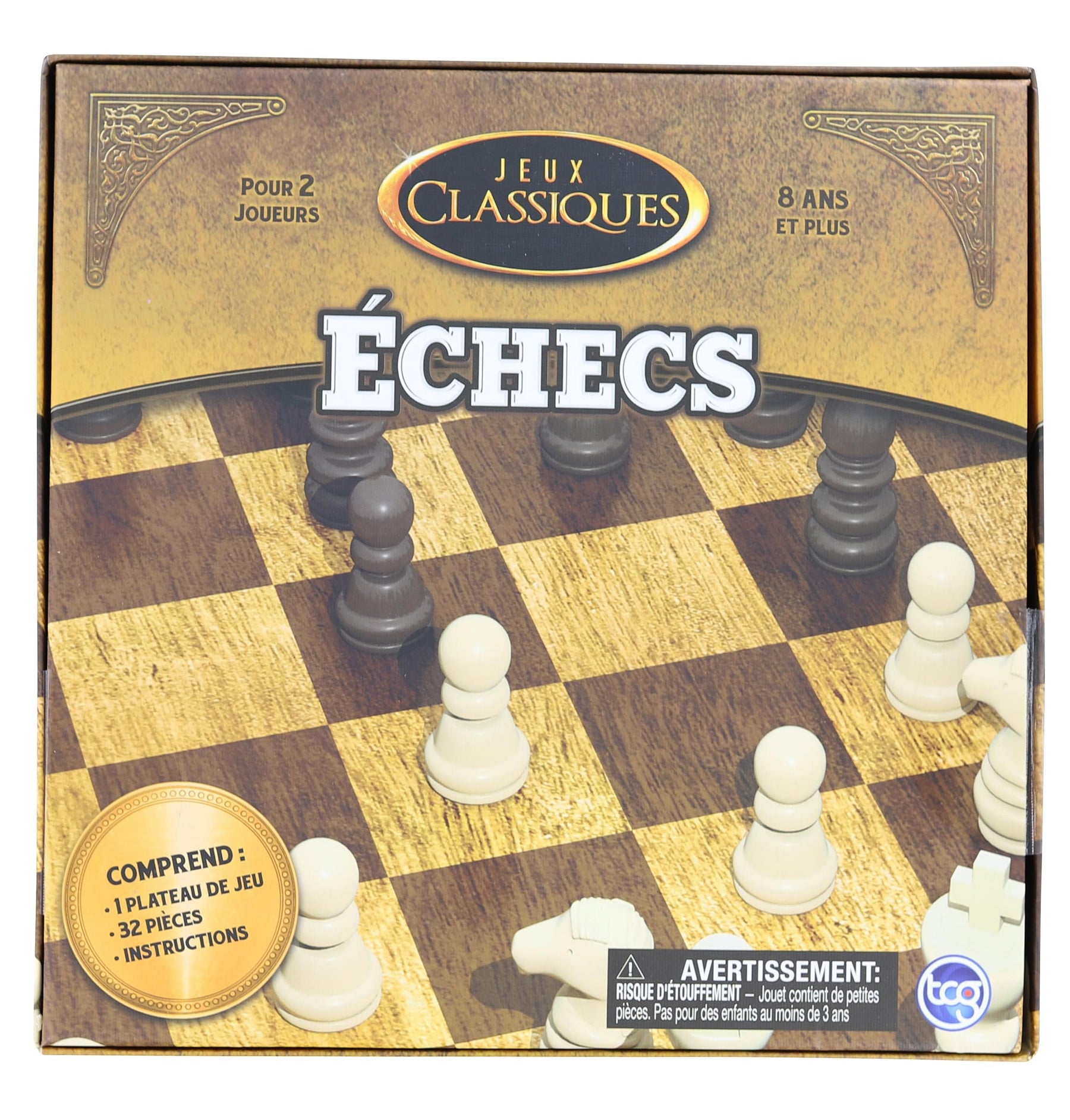 Classic Games Wood Chess Set | Board & 32 Game Pieces