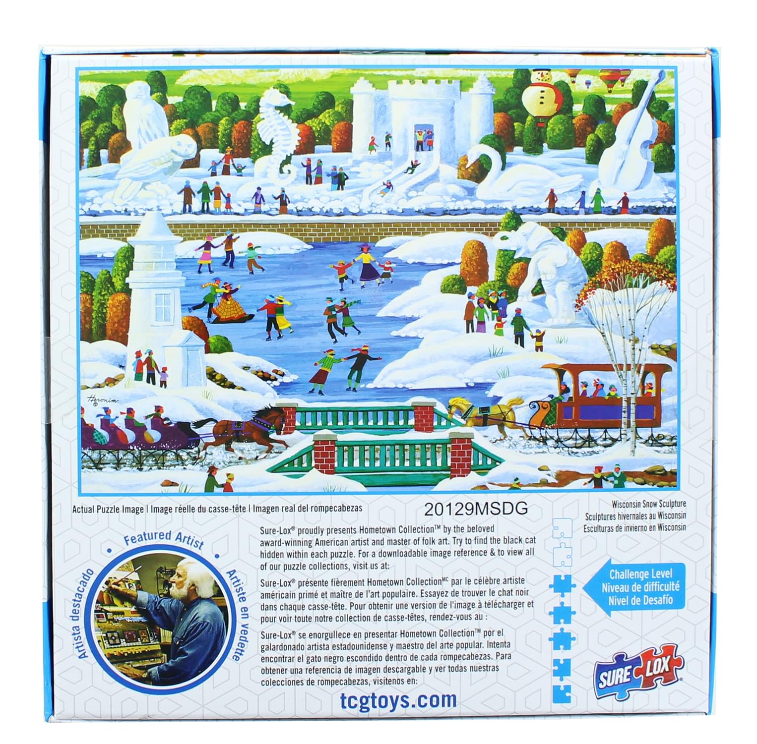 Hometown Collection 1000 Piece Jigsaw Puzzle | Wisconsin Snow Sculptures