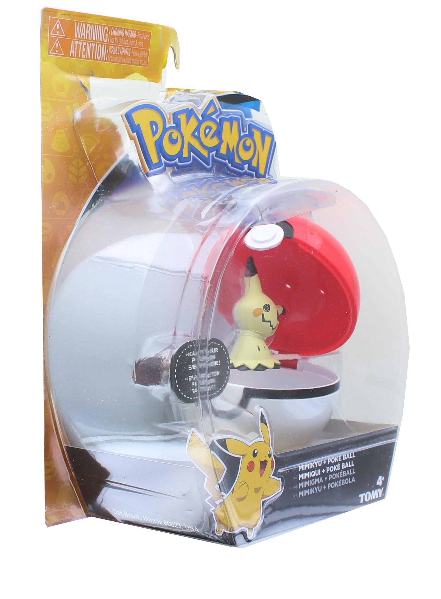 Pokemon Clip and Carry Poke Ball | 2 Inch Mimikyu and Poke Ball