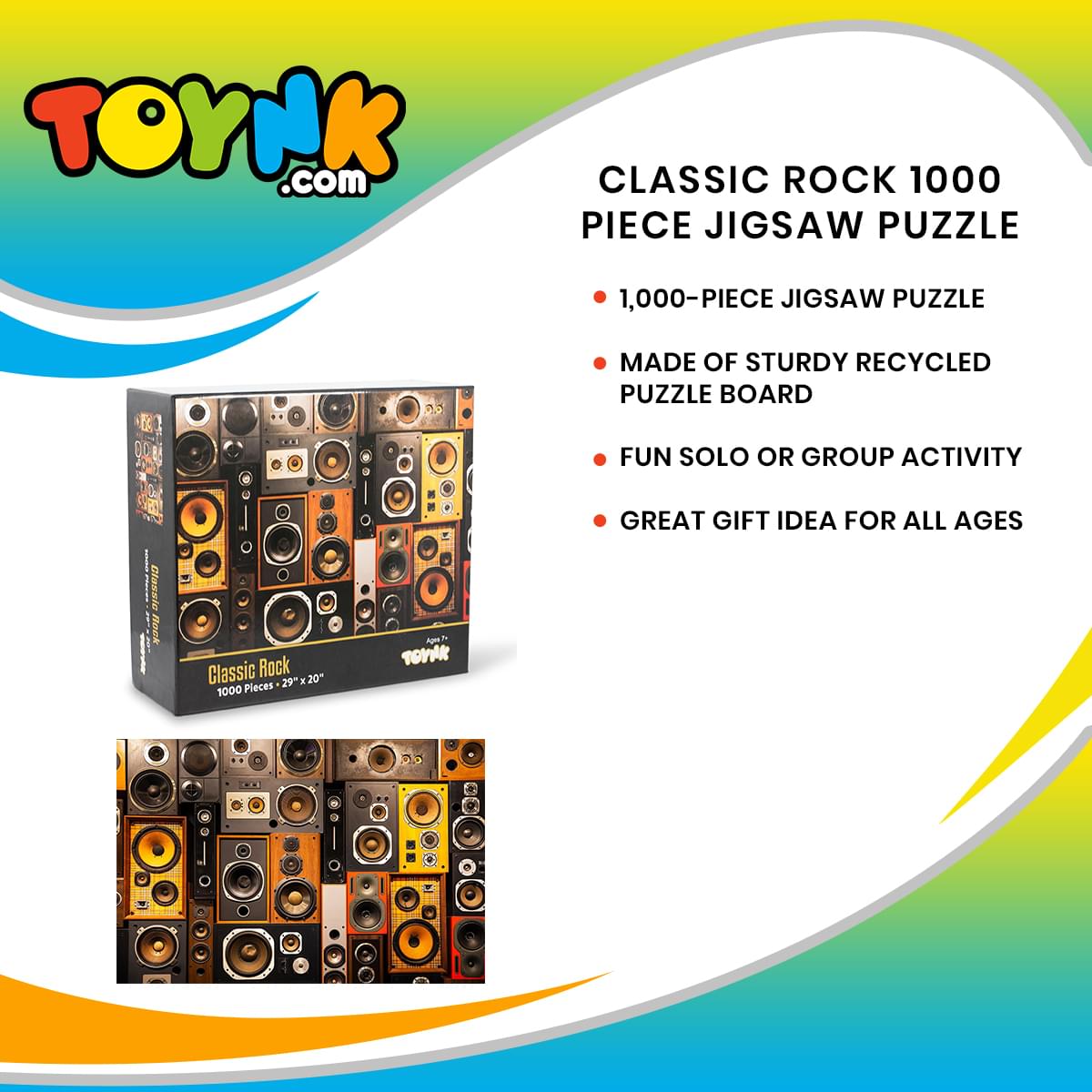 Classic Rock Music Surround Sound Systems 1000 Piece Jigsaw Puzzle