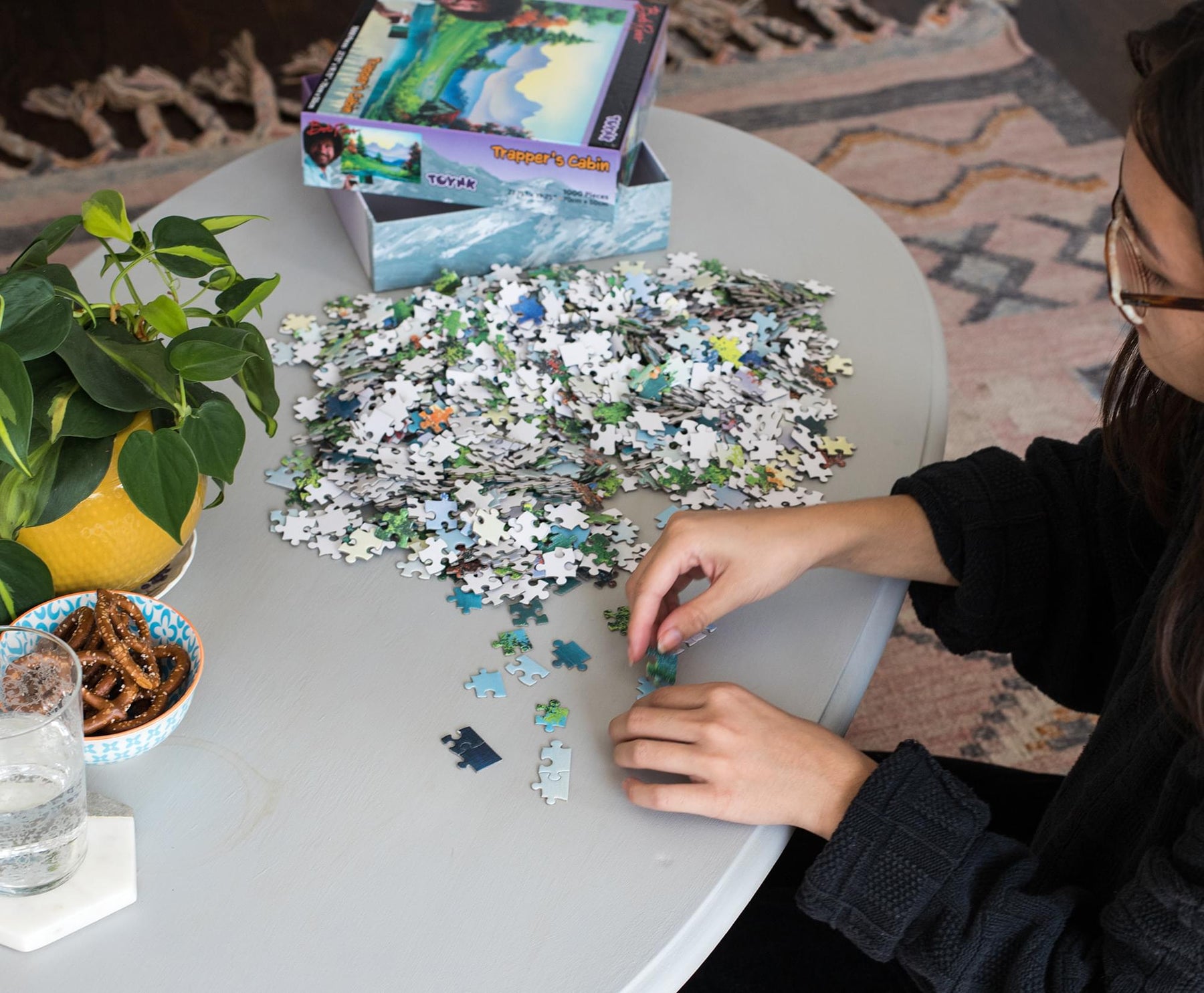 Bob Ross Trapper's Cabin Nature Puzzle | 1000 Piece Jigsaw Puzzle