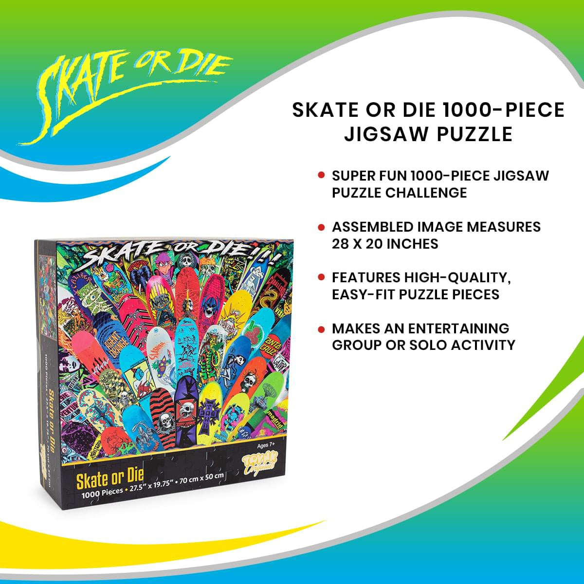 Skate or Die 1000-Piece Jigsaw Puzzle