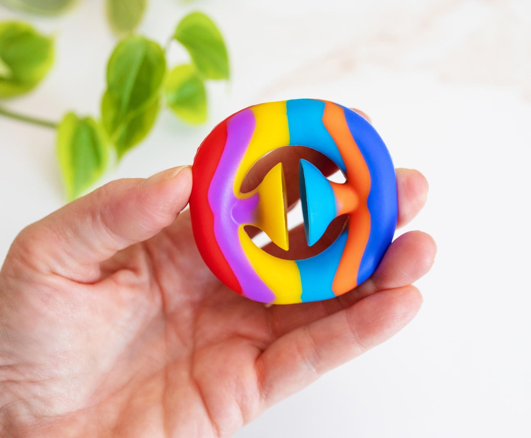 Pressure Fidget Toy Rainbow Silicone Snapper