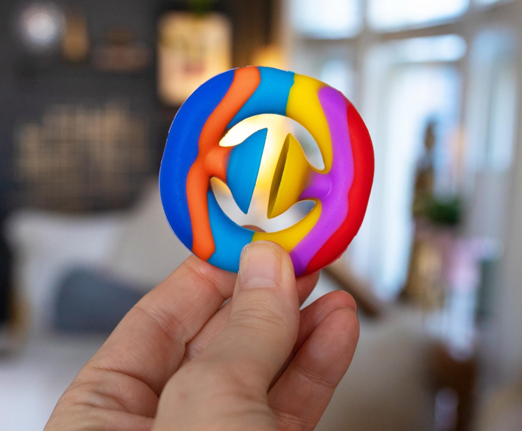 Pressure Fidget Toy Rainbow Silicone Snapper
