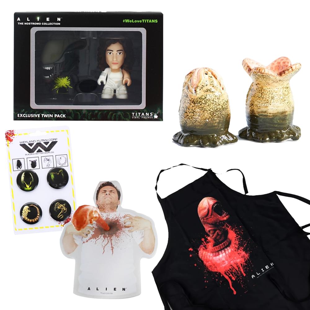 Alien 5 piece Gift Set with Pin, Vinyl Figure, Notepad and More