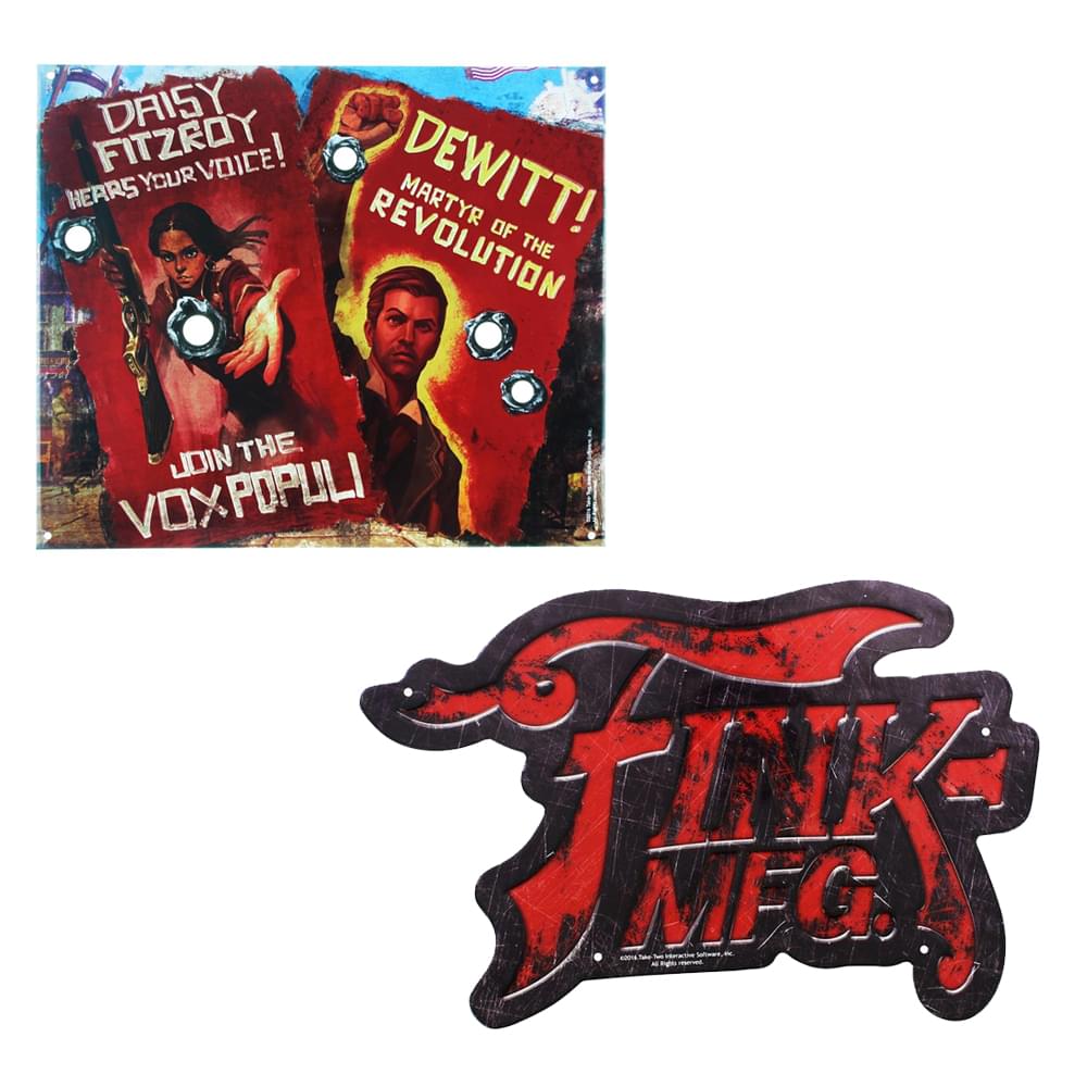 Bioshock Tin Sign Set: Fink Manufacturing & Vox Revolution