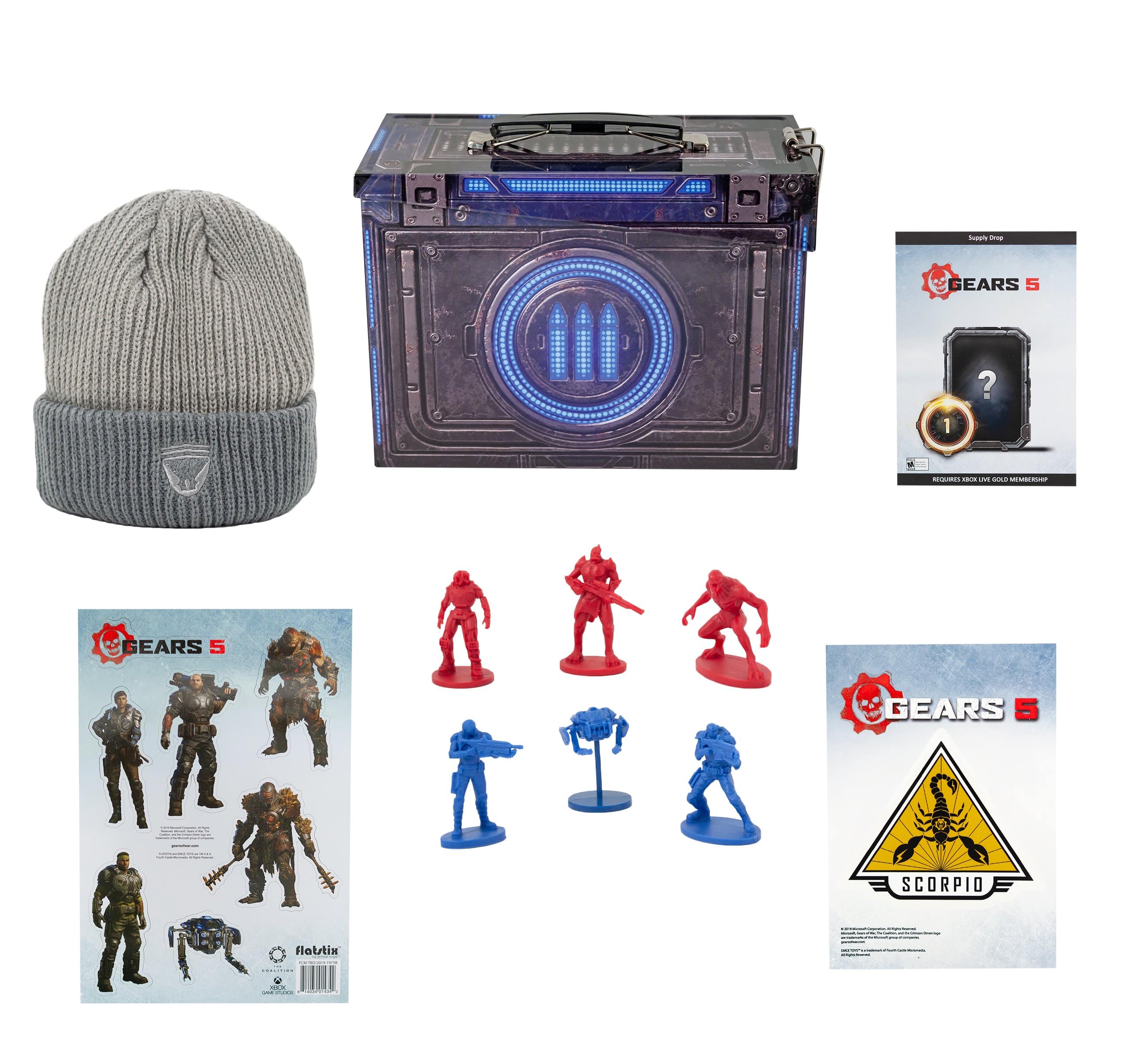 Toynk Gears of War 5 Collector's Looksee Bundle with Exclusive Ammo Tin Packaging and DLC