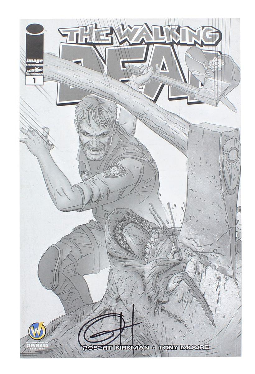 Image Comics The Walking Dead #1 | WW Cleveland B&W Cover | AUTOGRAPHED