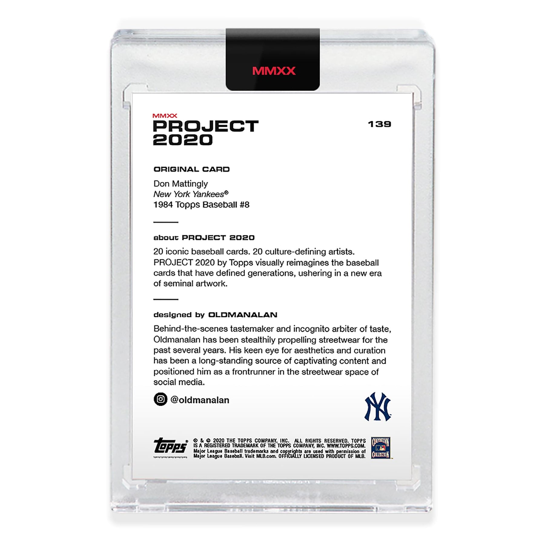 MLB Topps PROJECT 2020 Card 139 | 1984 Don Mattingly by Oldmanalan