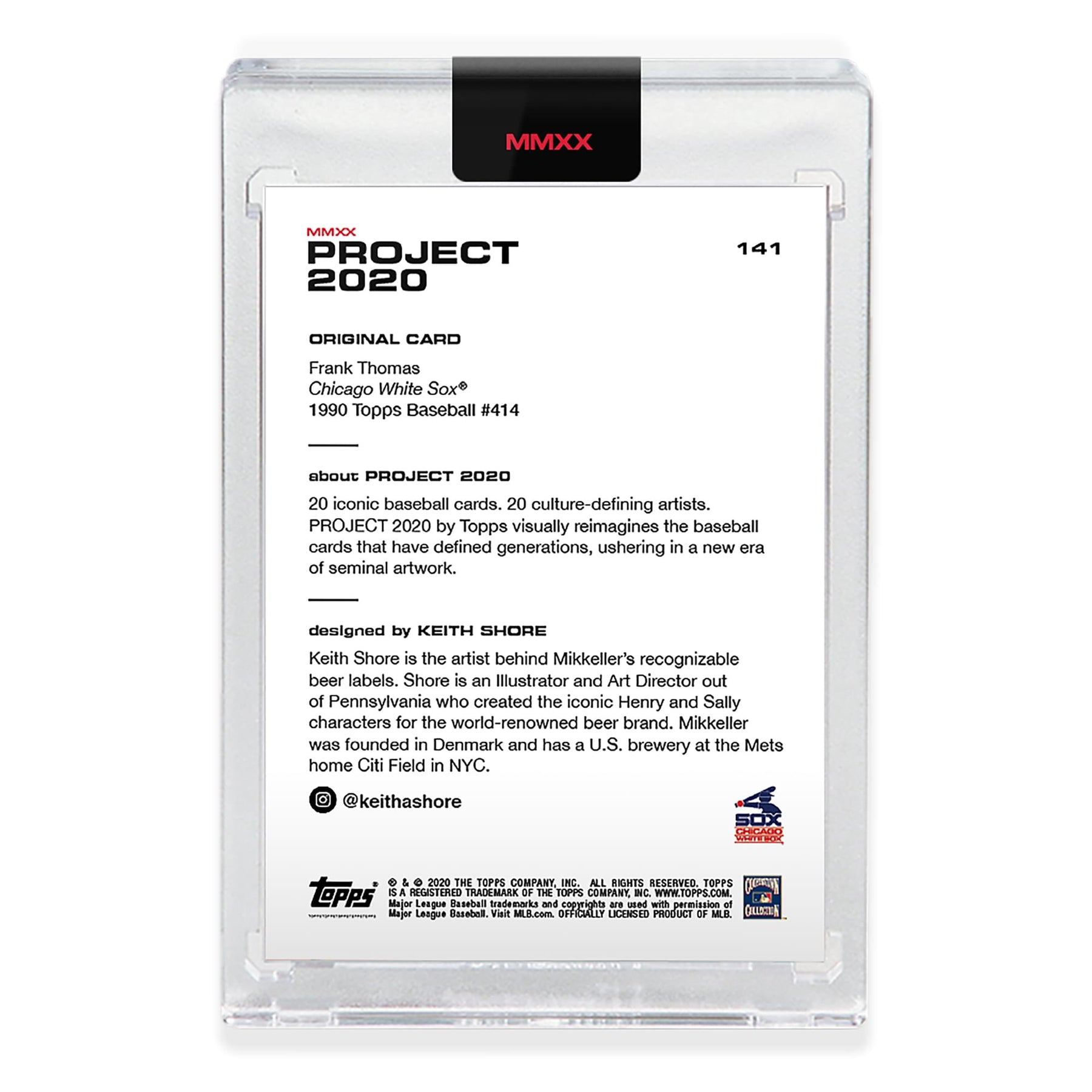 MLB Topps PROJECT 2020 Card 141 | 1990 Frank Thomas by Keith Shore