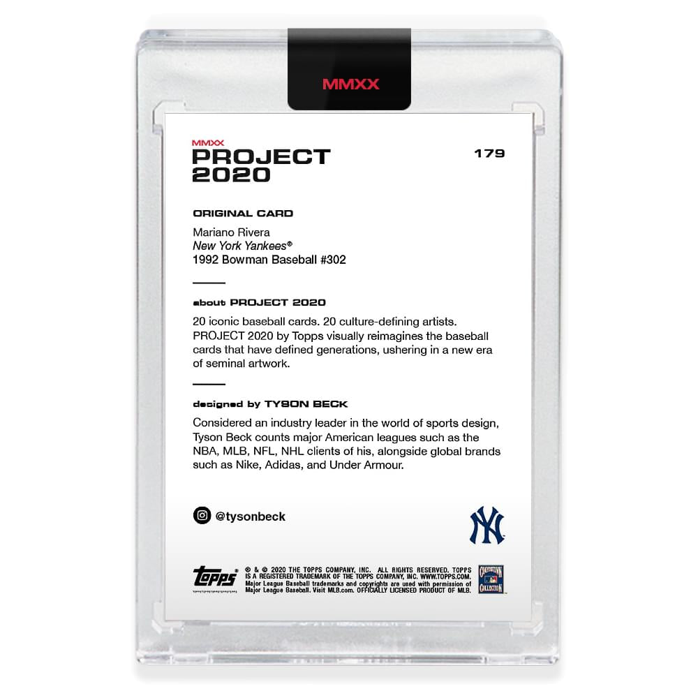 Topps PROJECT 2020 Card 179 - 1992 Mariano Rivera by Tyson Beck