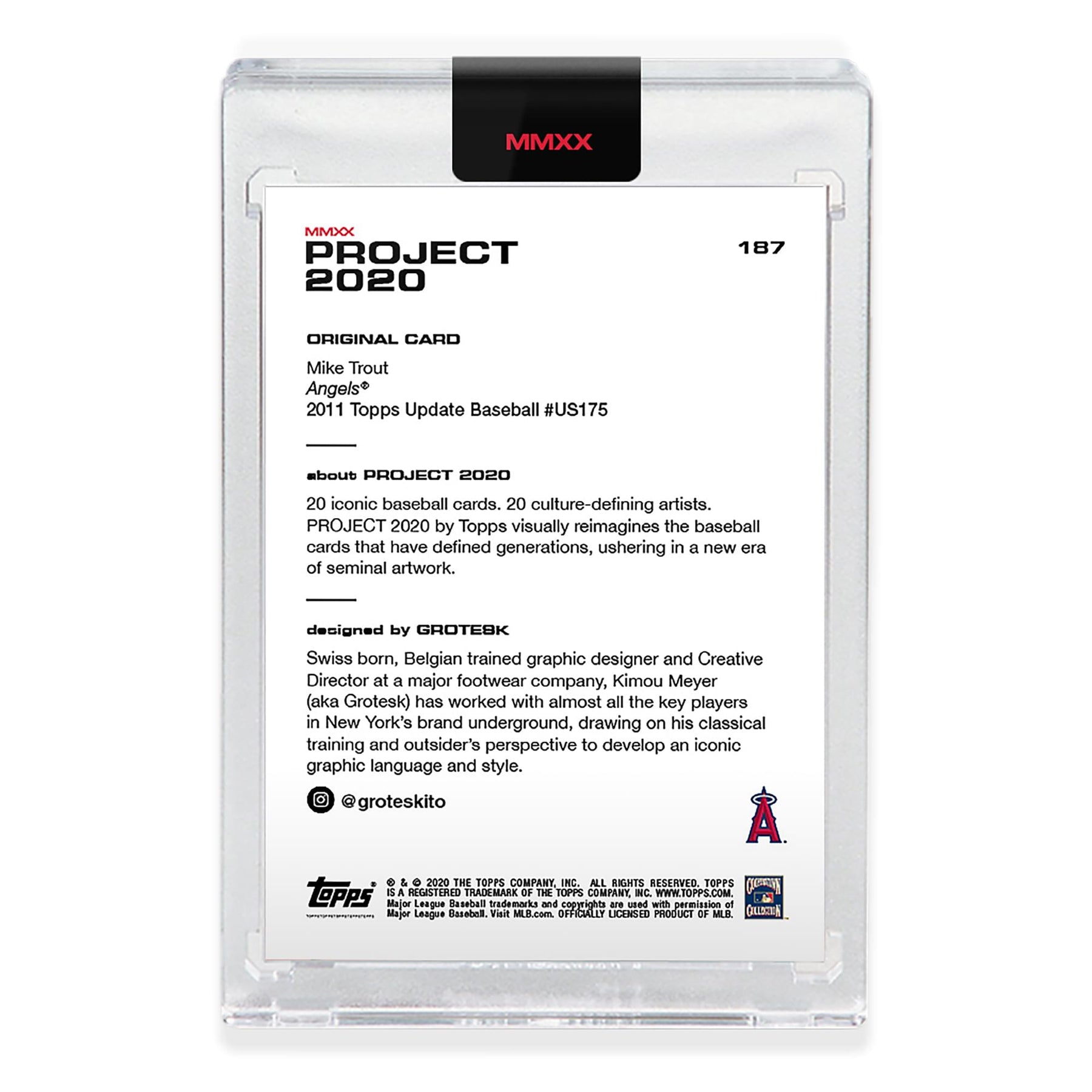 MLB Topps PROJECT 2020 Card 187 | 2011 Mike Trout by Grotesk