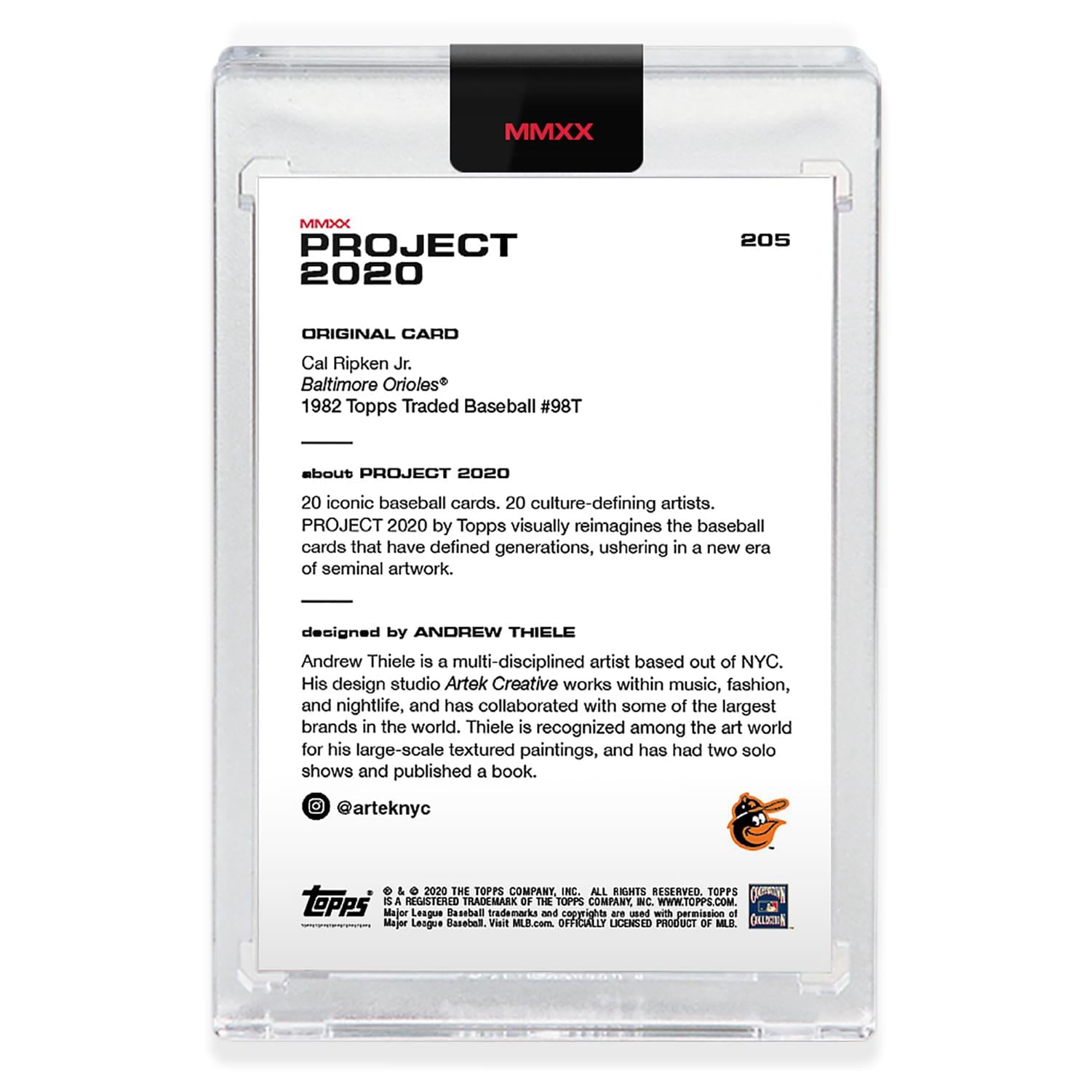 Topps PROJECT 2020 Card 205 - 1982 Cal Ripken Jr. by Andrew Thiele