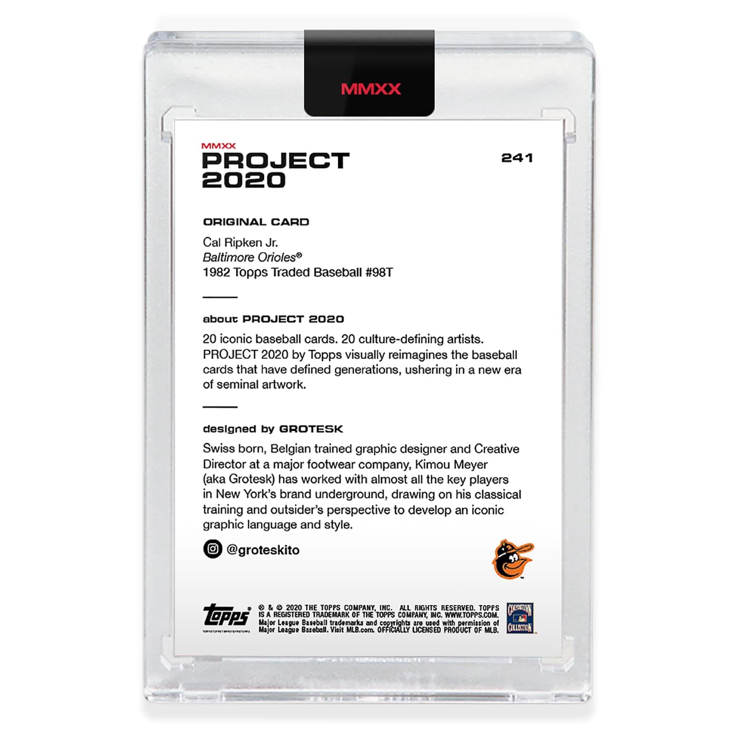 Topps PROJECT 2020 Card 241 - 1982 Cal Ripken Jr. by Grotesk