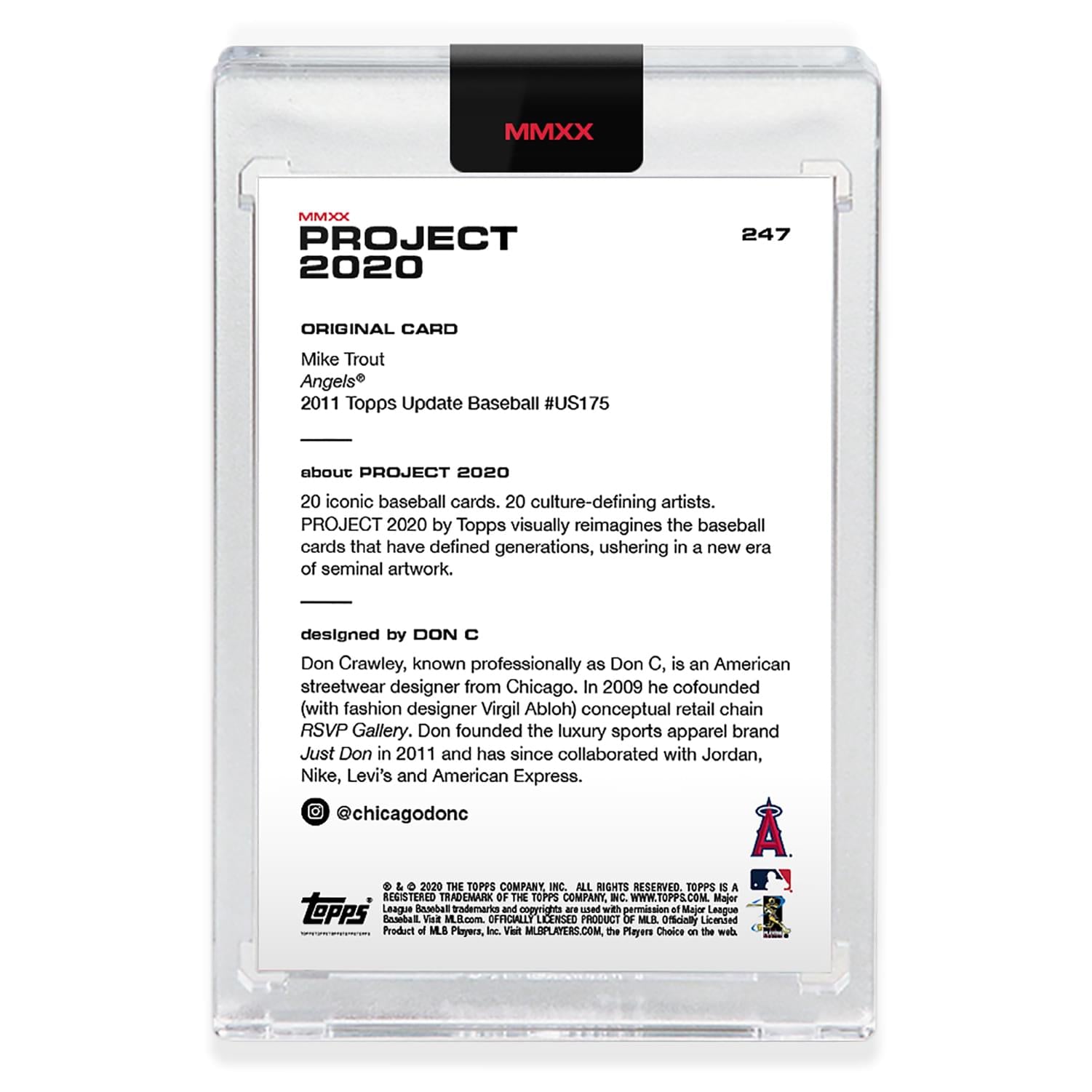 Topps PROJECT 2020 Card 247 - 2011 Mike Trout by Don C