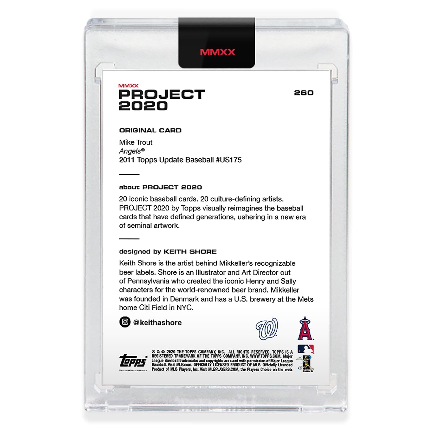 Topps PROJECT 2020 Card 260 - 2011 Mike Trout by Keith Shore
