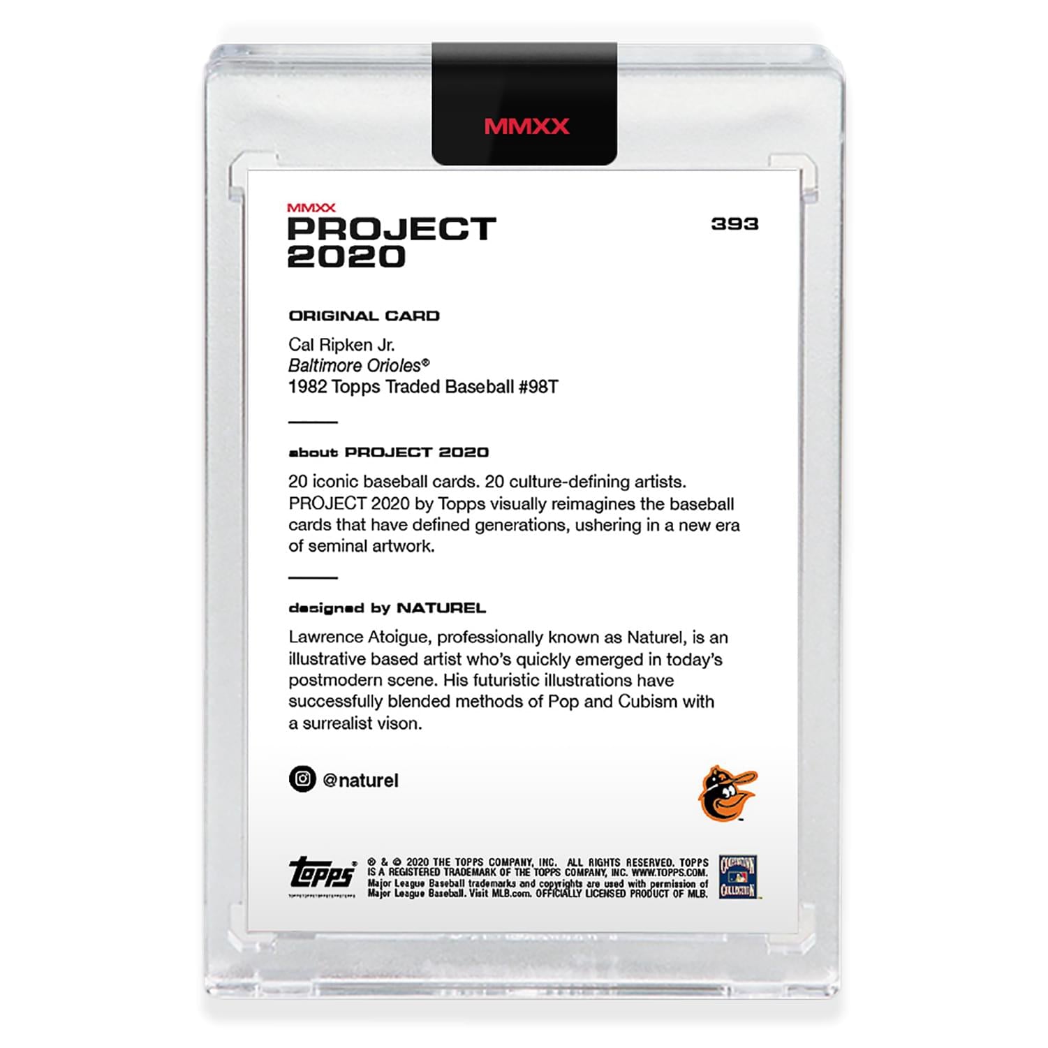 Topps PROJECT 2020 Card 393 - 1982 Cal Ripken Jr. by Naturel