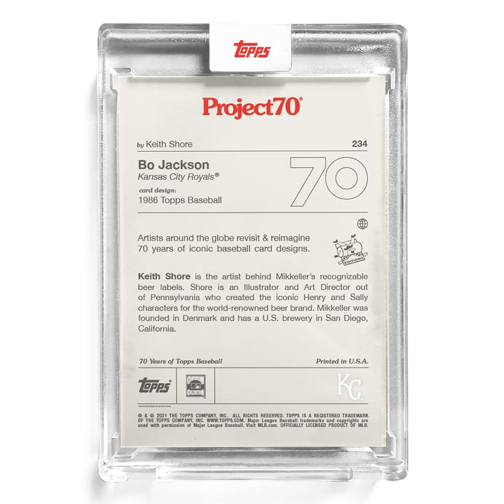 MLB Topps Project70 Card 234 | 1986 Bo Jackson by Keith Shore