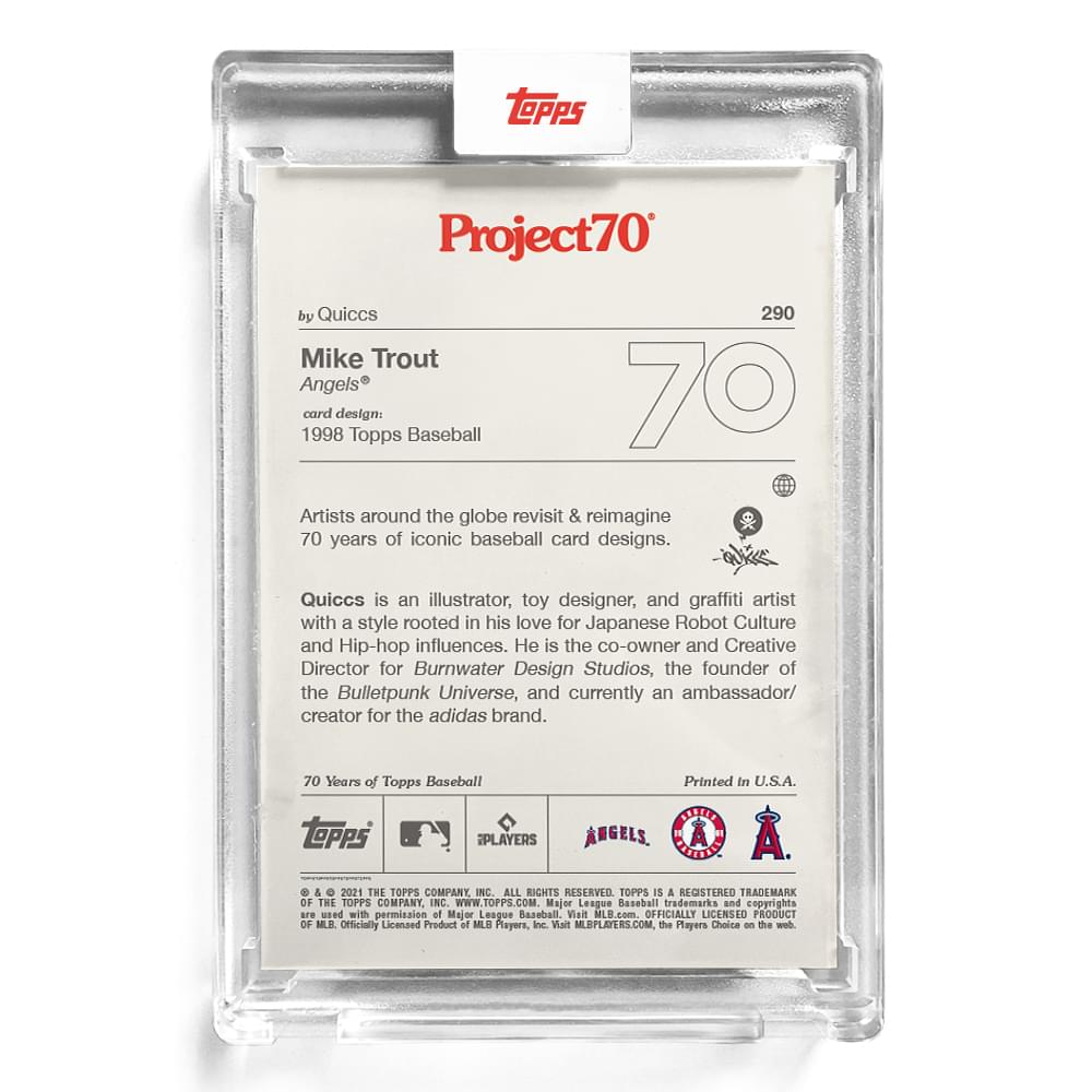 MLB Topps Project70 Card 290 | 1998 Mike Trout by Quiccs
