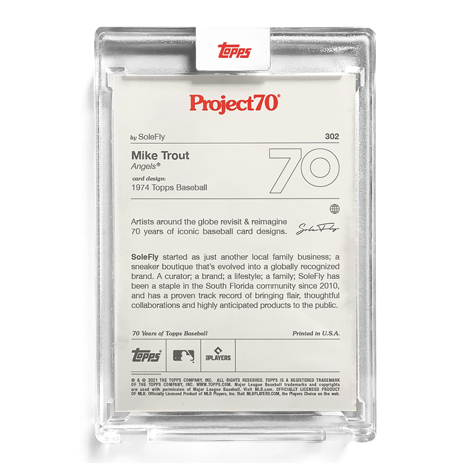 MLB Topps Project70 Card 302 | 1974 Mike Trout by SoleFly
