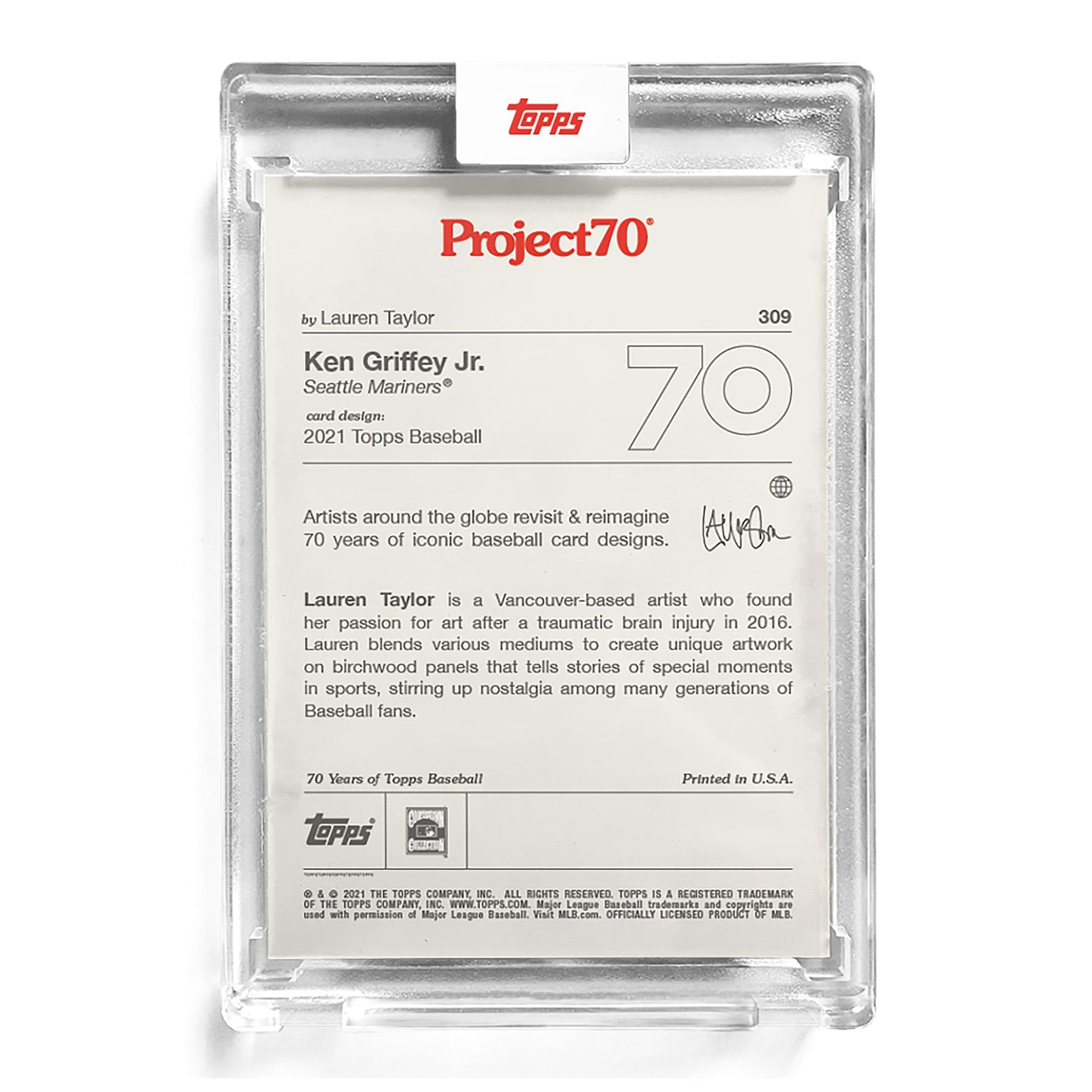MLB Topps Project70 Card 309 | 1960 Ken Griffey Jr. by Lauren Taylor