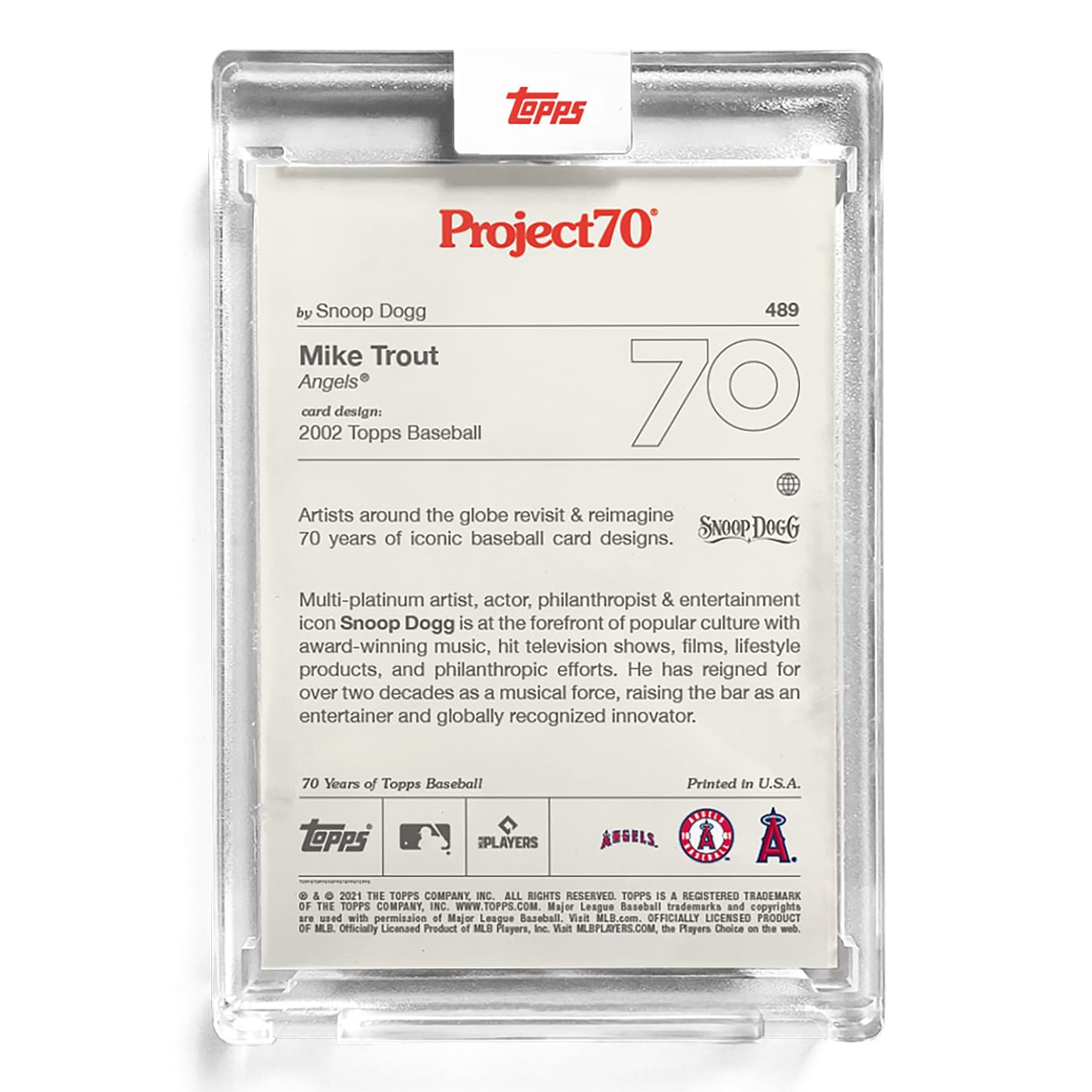 Topps Project70 Card 489 | 2002 Mike Trout by Snoop Dogg