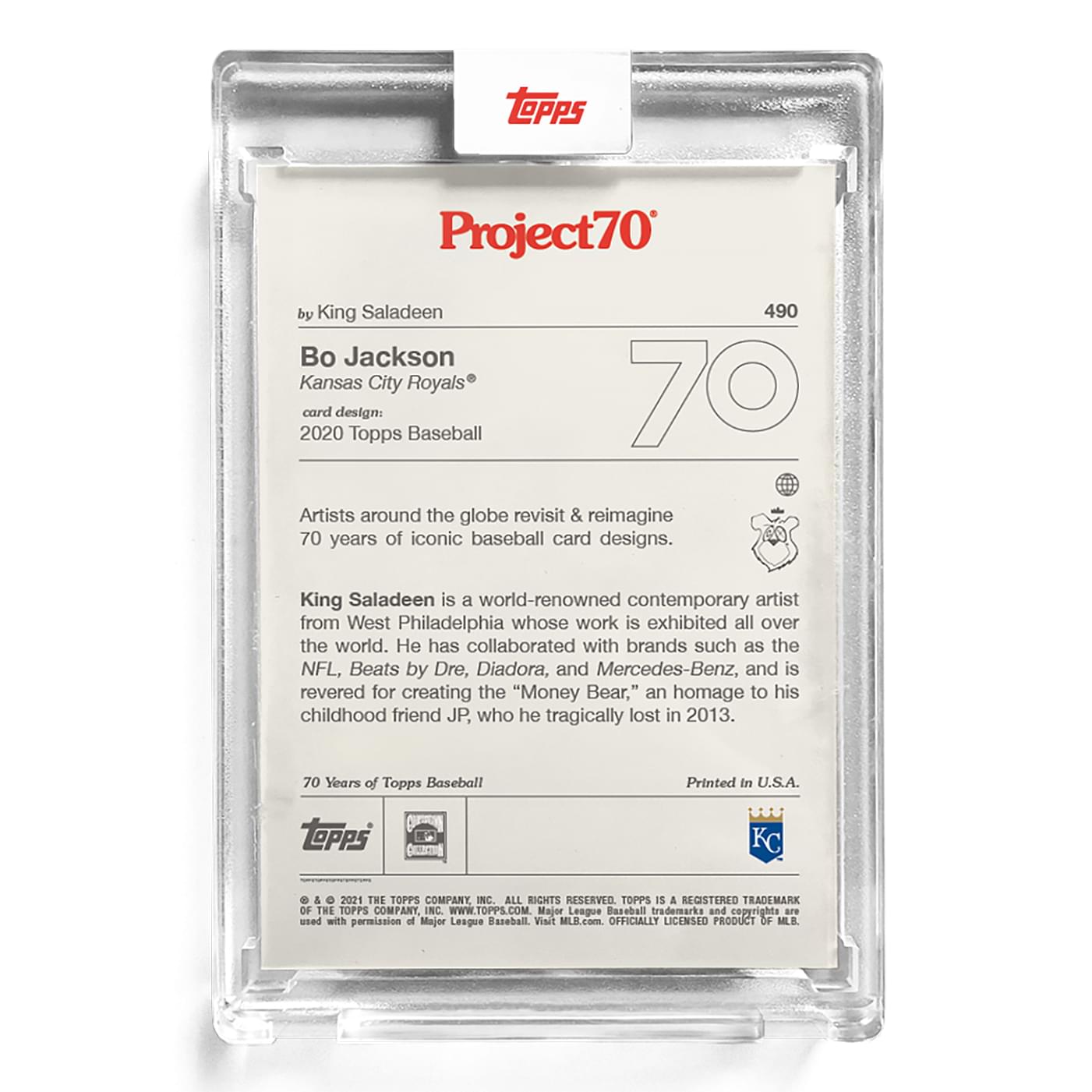 Topps Project70 Card 490 | 2020 Bo Jackson by King Saladeen