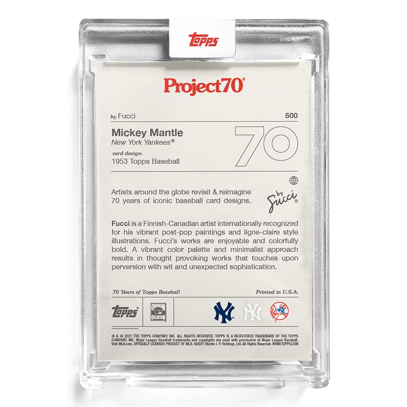Topps Project70 Card 500 | 1953 Mickey Mantle by Fucci