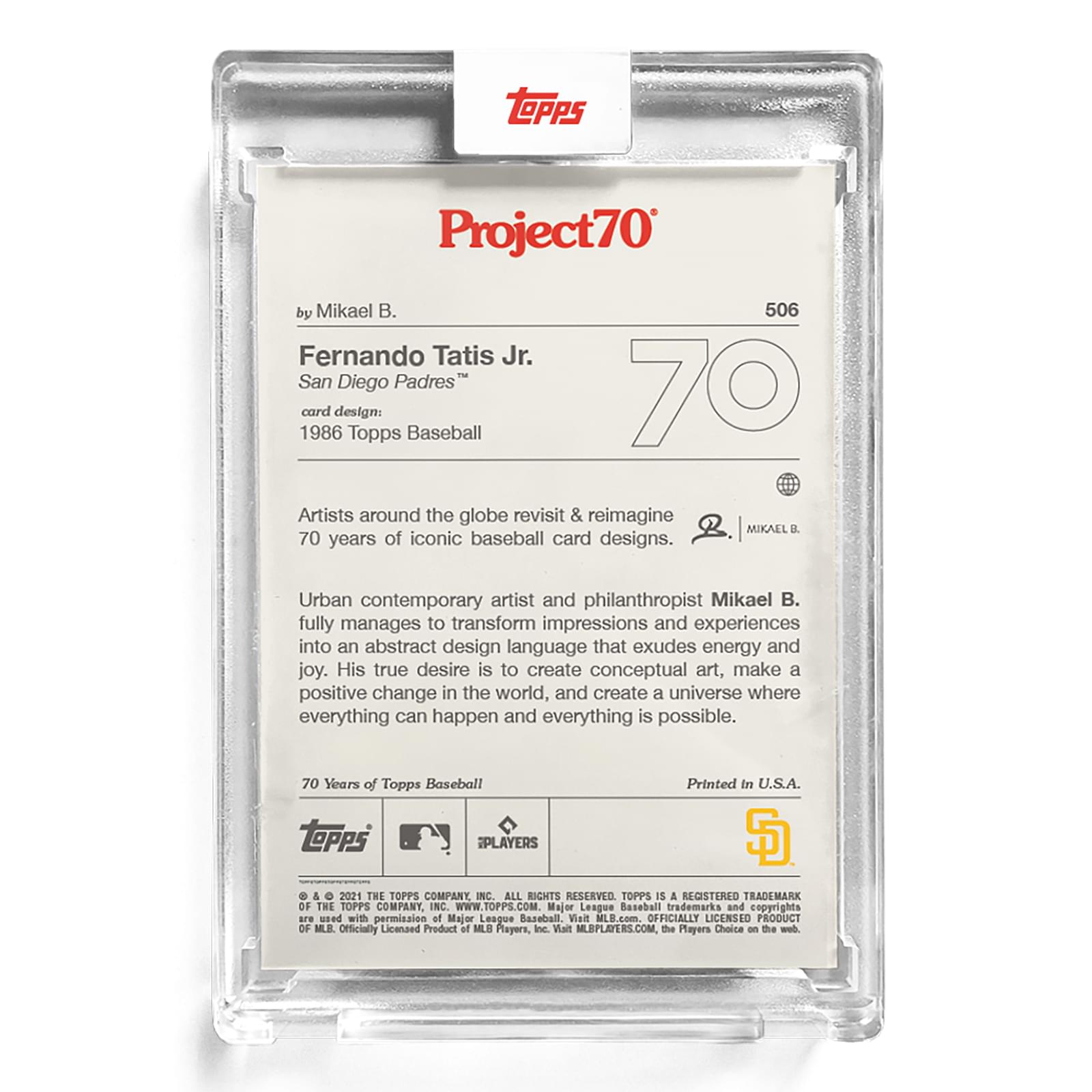 Topps Project70 Card 506 | Fernando Tatis Jr. 1986 by Mikael B