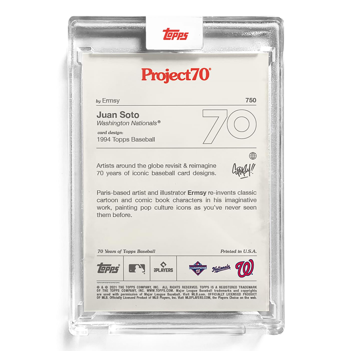 Topps Project70 Card 750 | Juan Soto by Ermsy