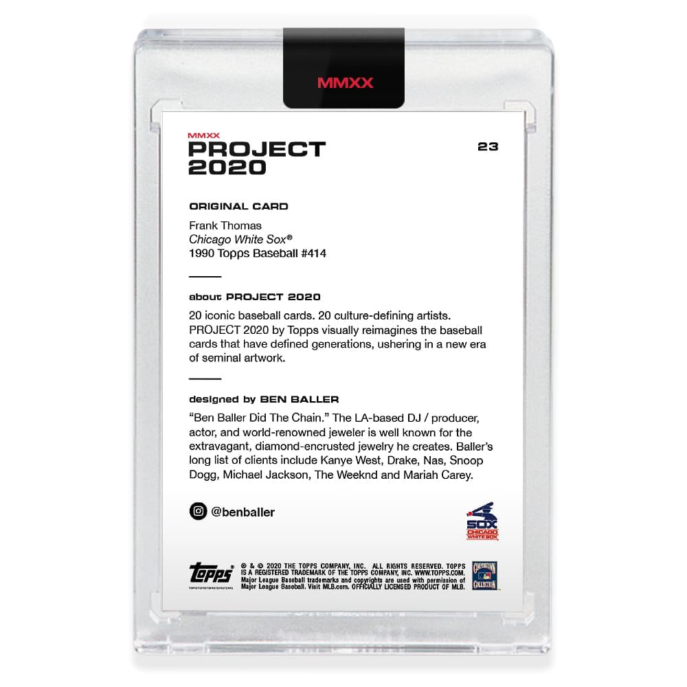 Topps PROJECT 2020 Card 23 - 1990 Frank Thomas by Ben Baller