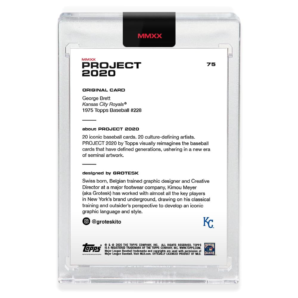 Topps PROJECT 2020 Card 75 - 1975 George Brett by Grotesk