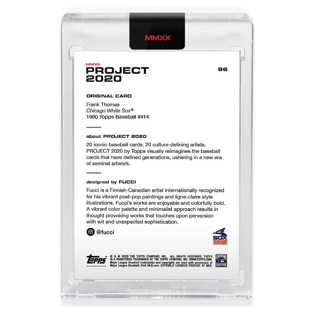 Topps PROJECT 2020 Card 96 - 1990 Frank Thomas by Fucci