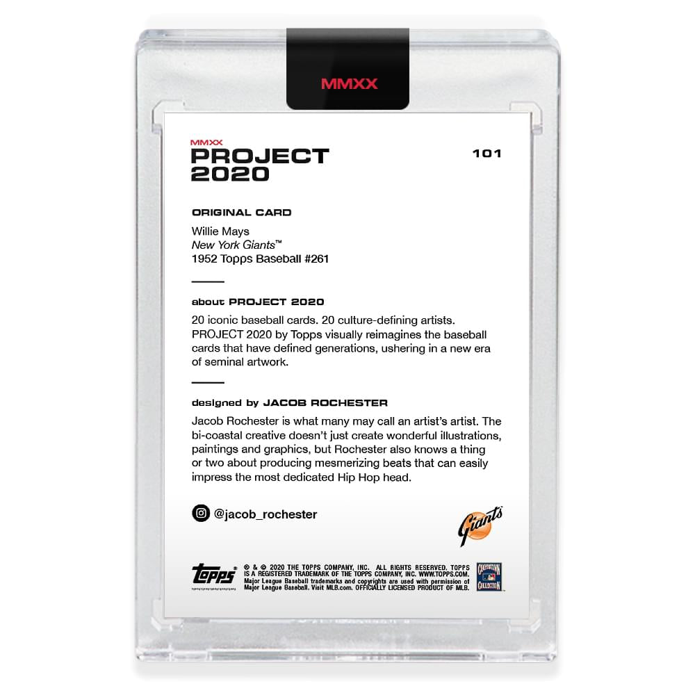 Topps PROJECT 2020 Card 101 - 1952 Willie Mays by Jacob Rochester