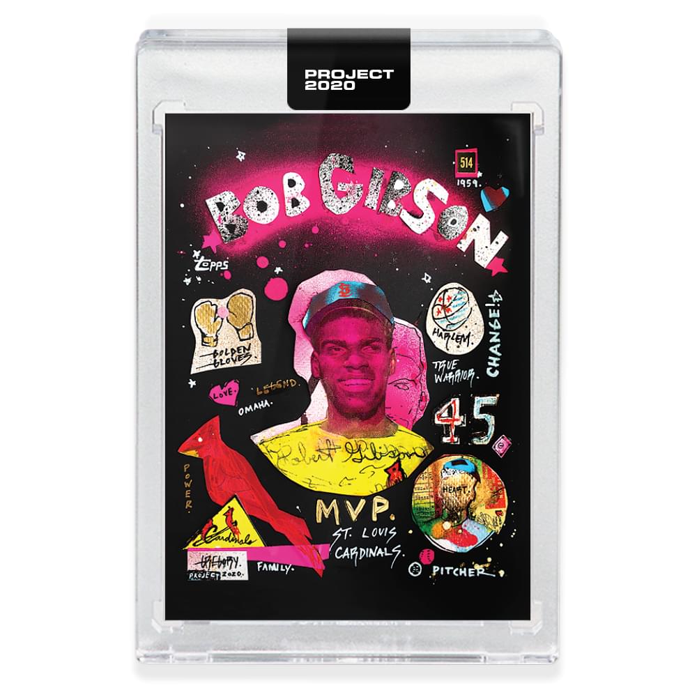 Topps PROJECT 2020 Card 108 - 1959 Bob Gibson by Gregory Siff