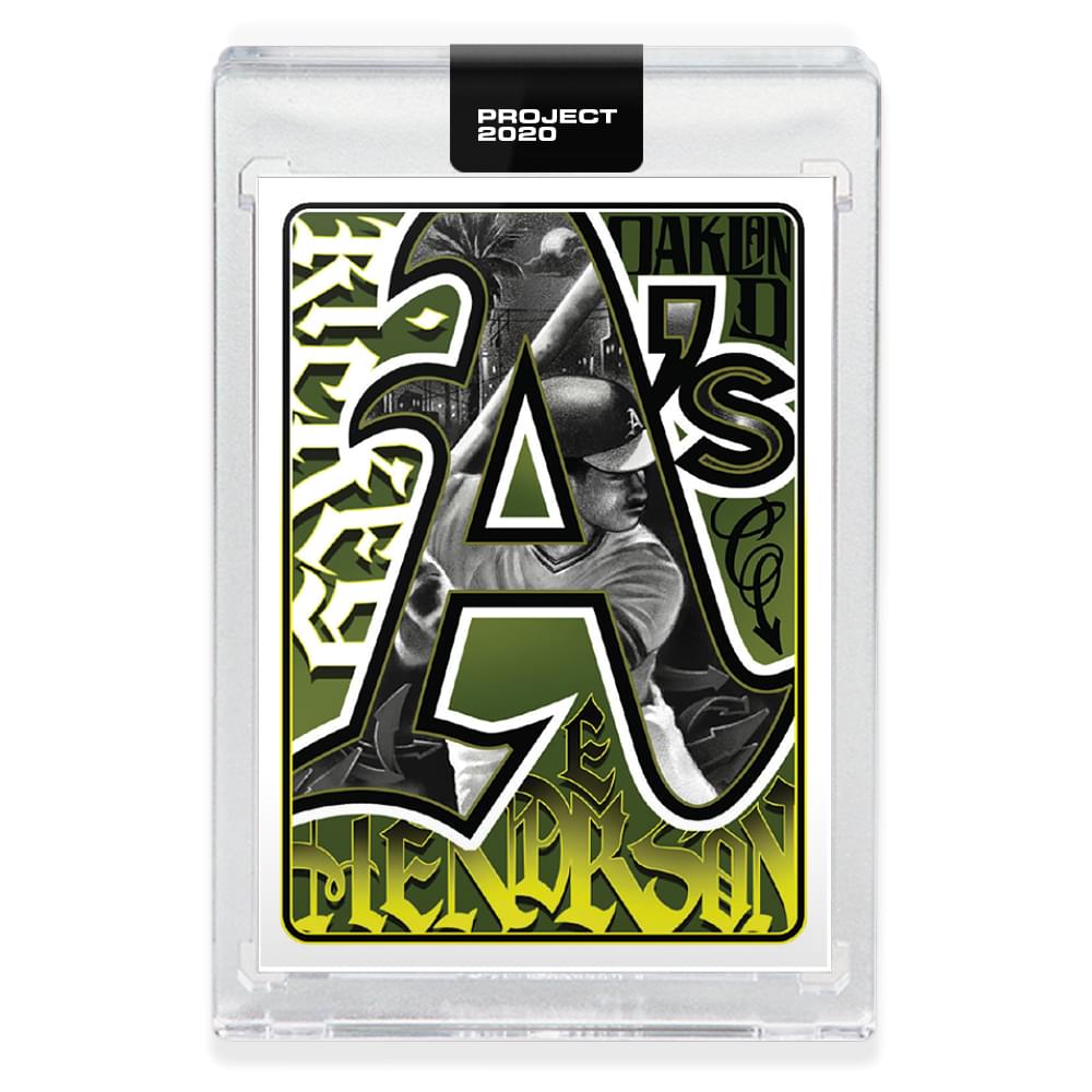 Topps PROJECT 2020 Card 153 - 1980 Rickey Henderson by Mister Cartoon