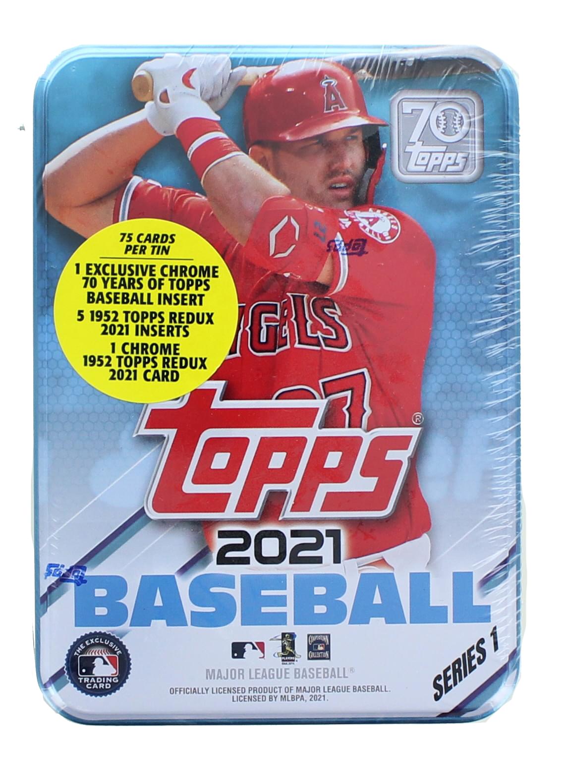 MLB 2021 Topps Series 1 Baseball Tin | 75 Cards | Free Shipping