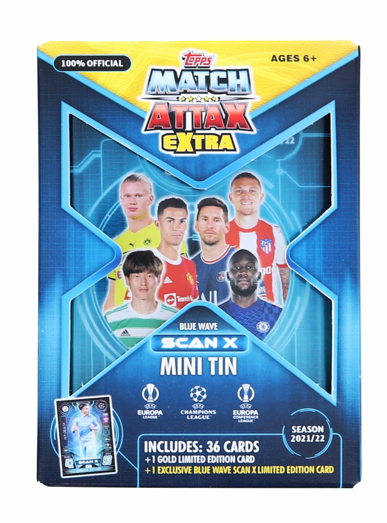 2021/2022 Topps UEFA Champions League Match Attax Extra Mini Tin Blue Wave