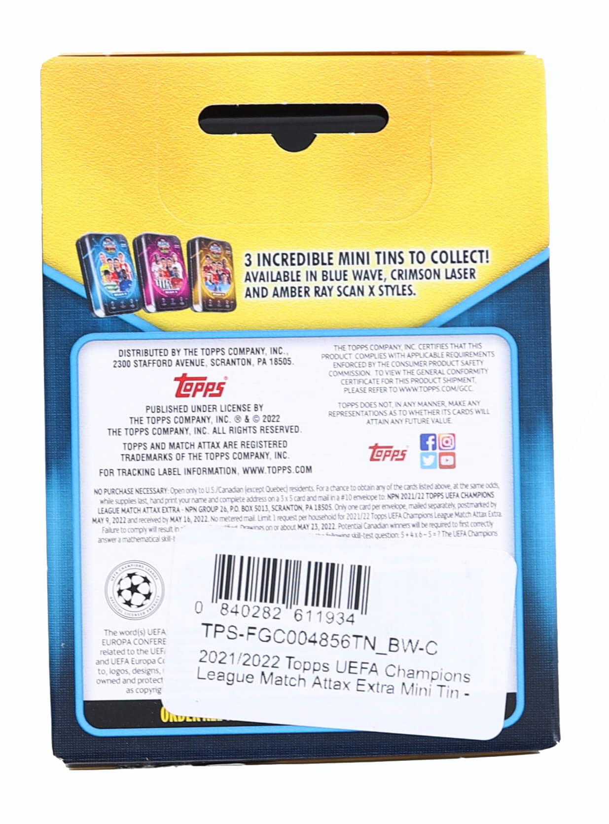 2021/2022 Topps UEFA Champions League Match Attax Extra Mini Tin | Blue Wave