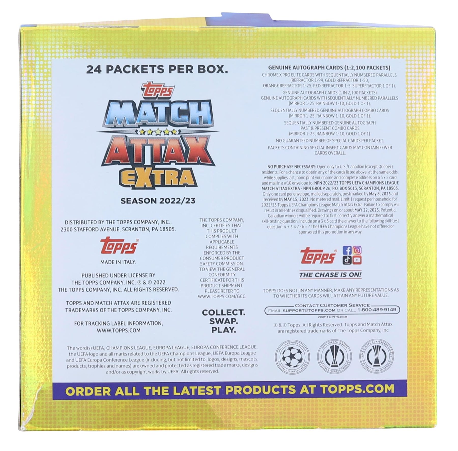 UEFA 2022/23 Topps Champions League Match Attax Extra Display Box