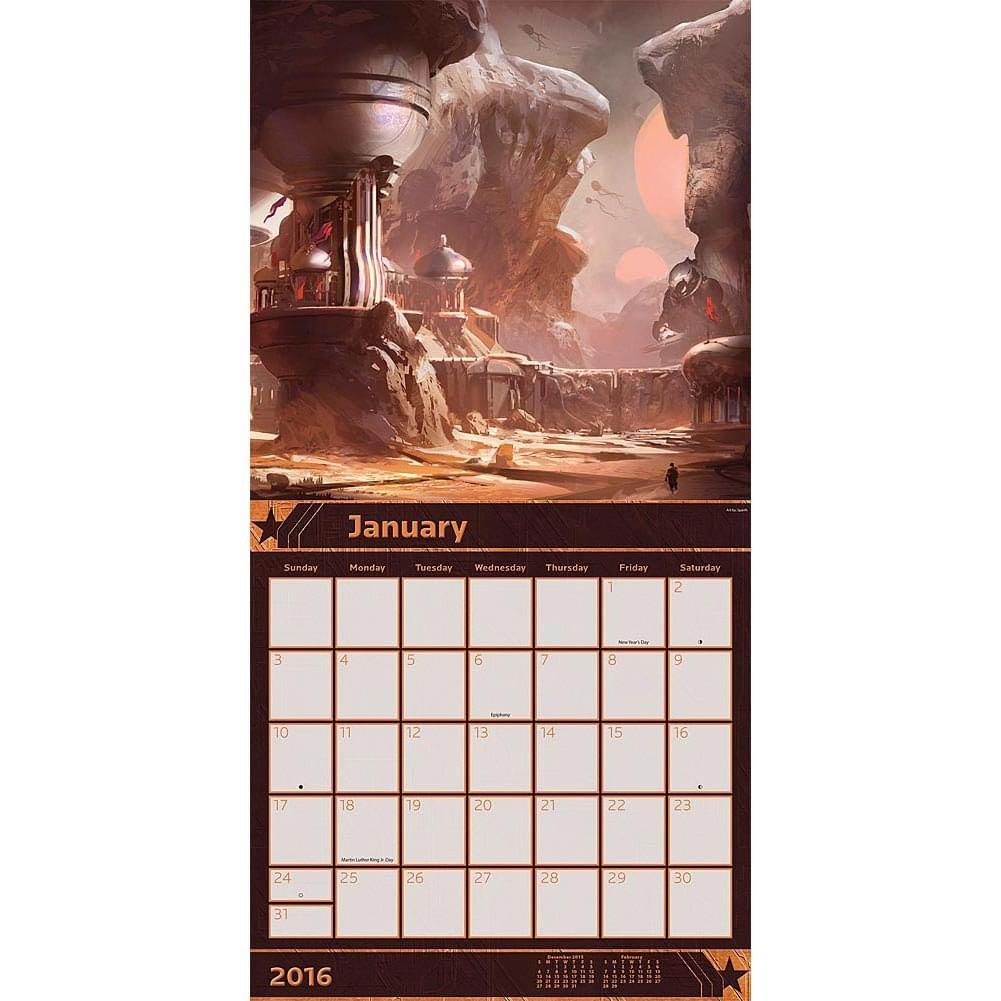 Halo 5 Guardians 2016 Wall Calendar
