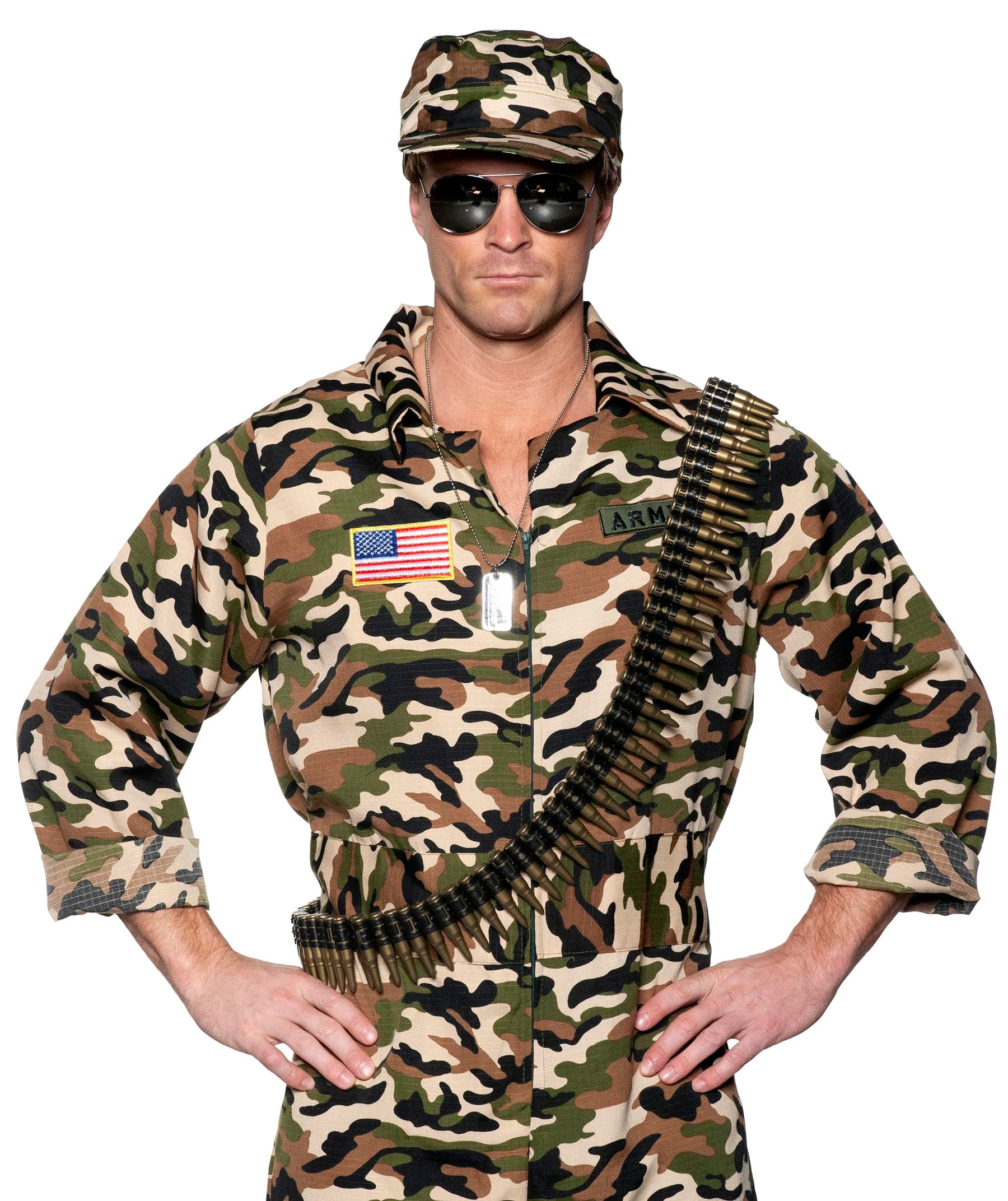 Army 4 Piece Adult Costume Accessory Kit | One Size