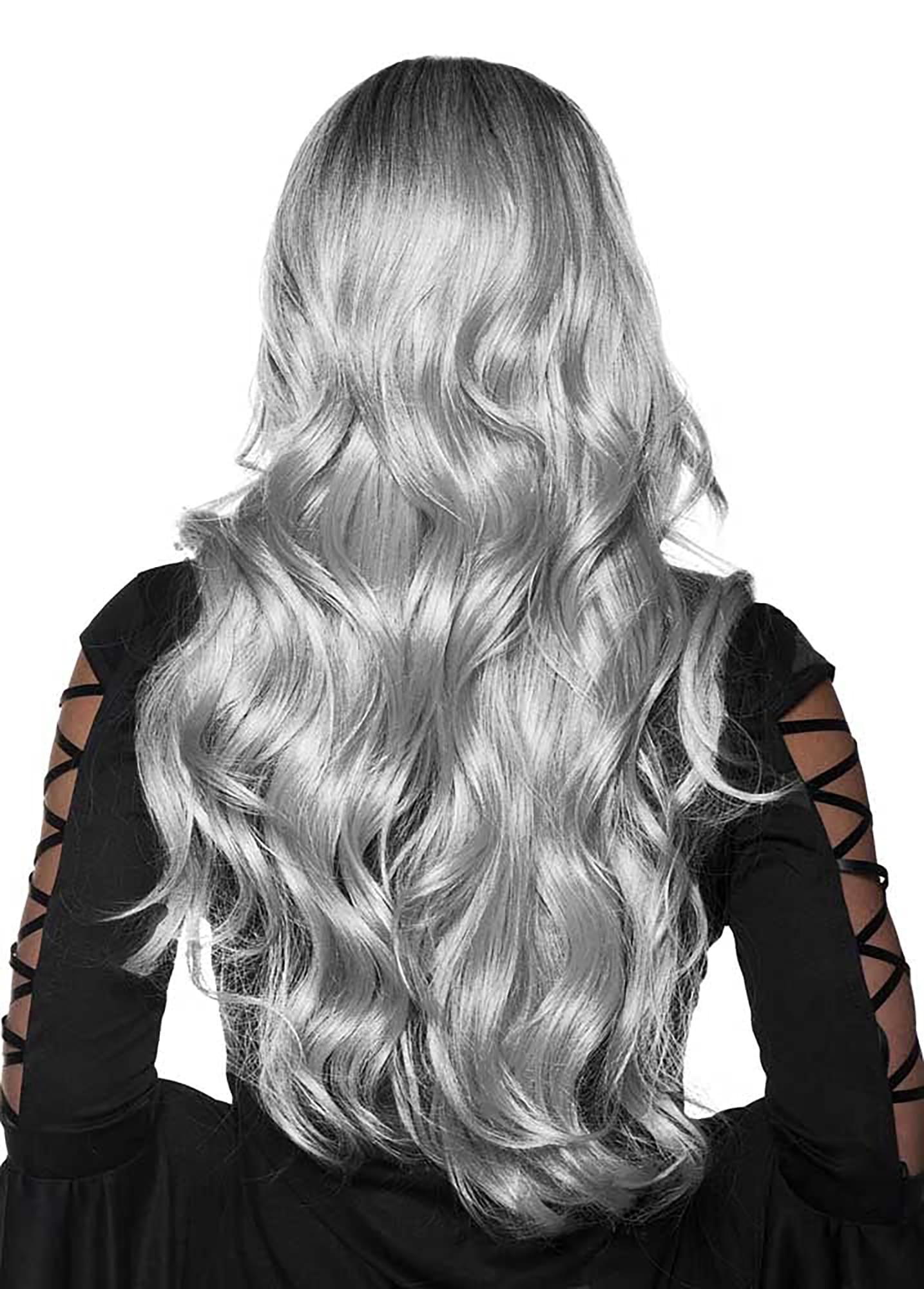 Silver Black Ombre Adult Costume Wig