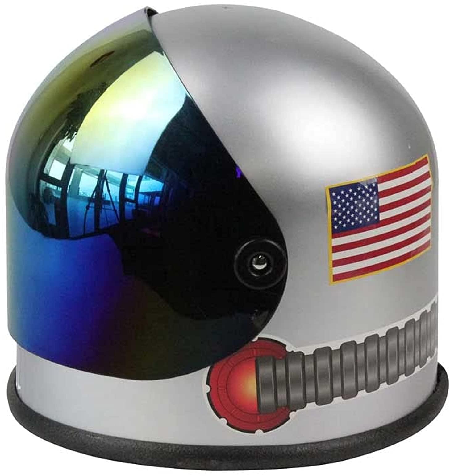 Silver Space Helmet Adult Costume Accessory One Size