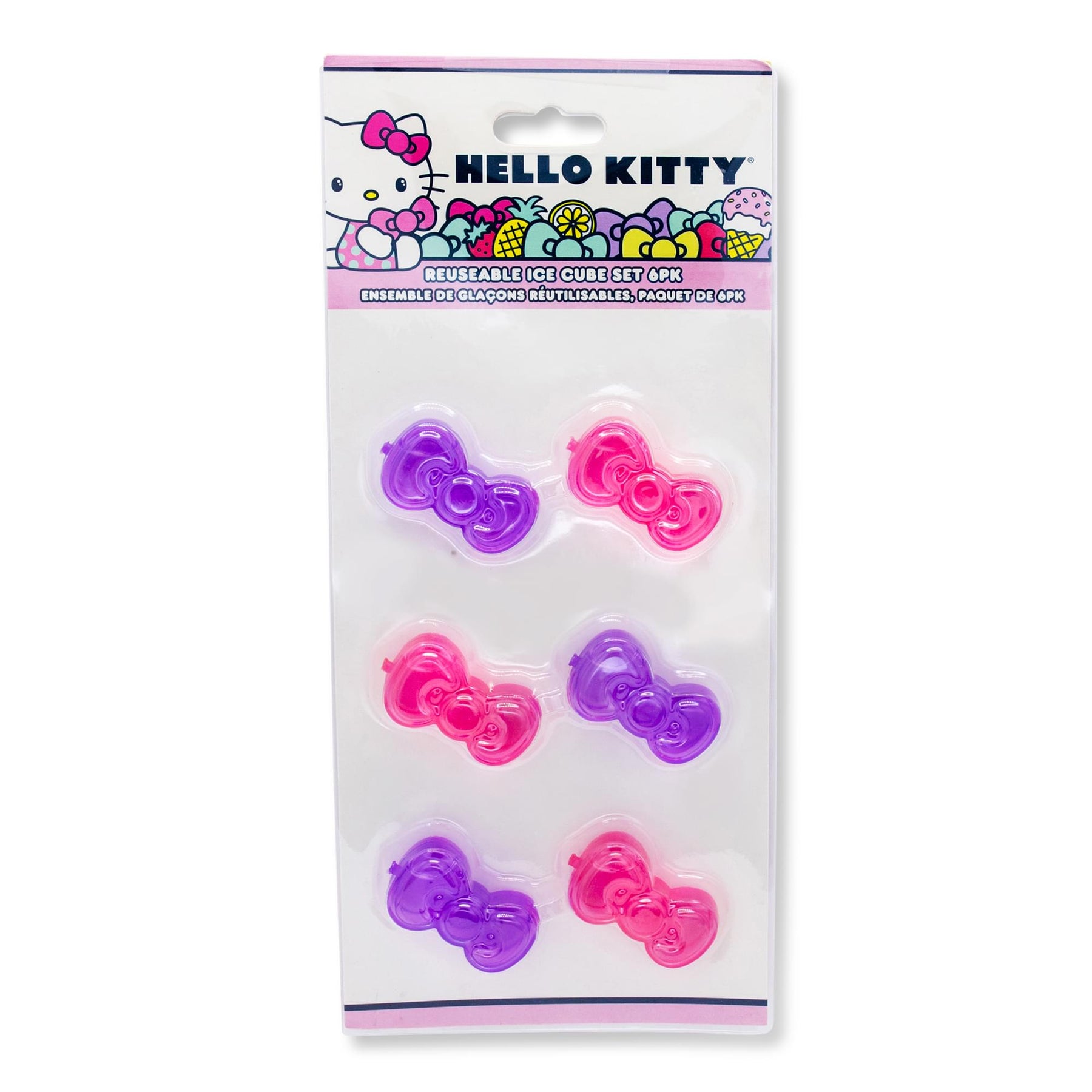 Sanrio Hello Kitty Pretty Bows Reusable Plastic Ice Cubes | Set of 6