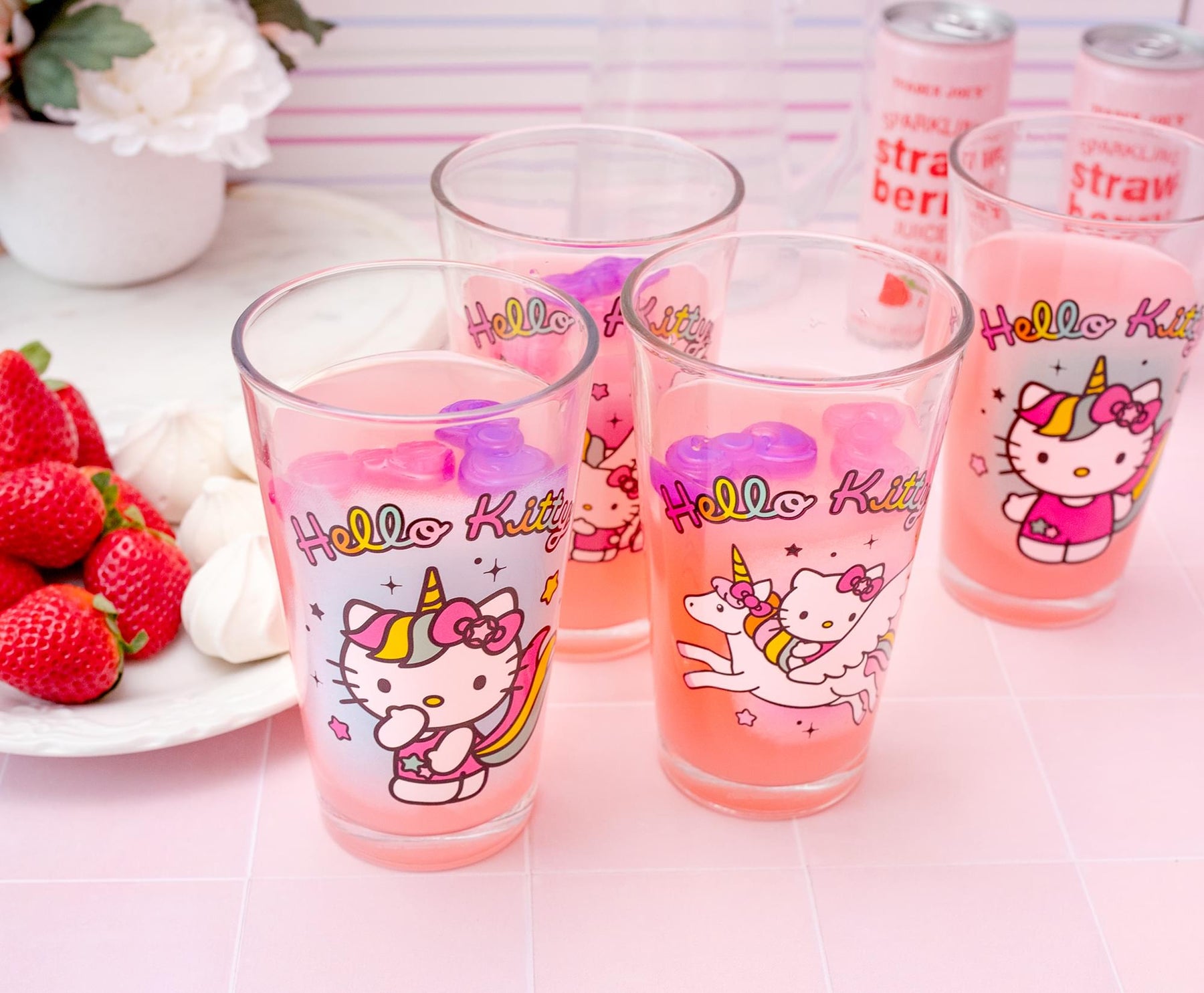 Sanrio Hello Kitty Pretty Bows Reusable Plastic Ice Cubes | Set of 6