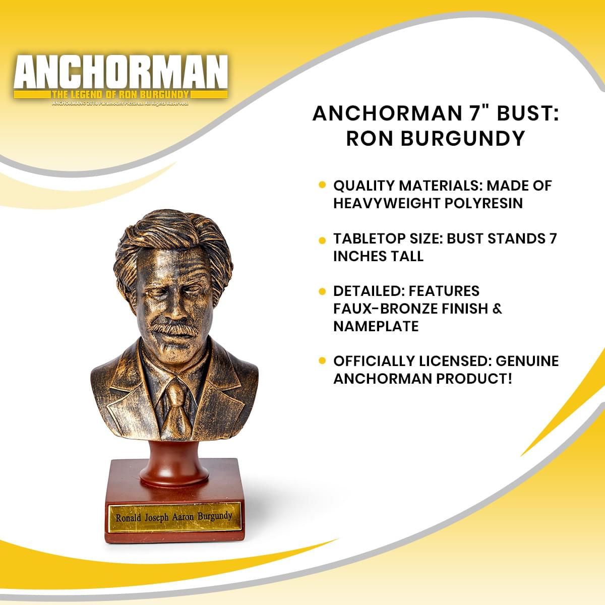 Anchorman 7" Bust: Ron Burgundy