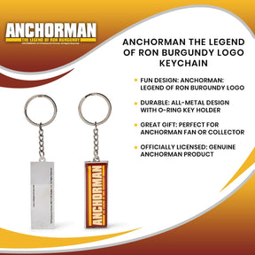 Anchorman The Legend of Ron Burgundy Logo Keychain