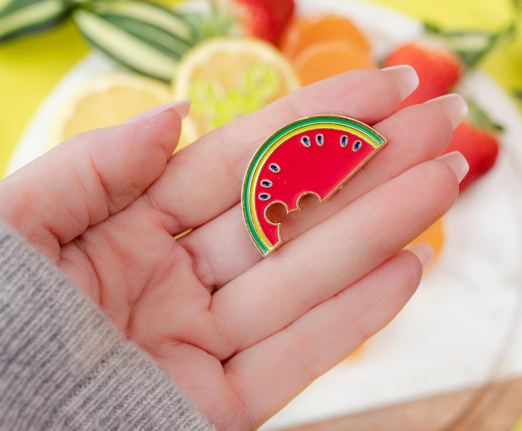 Disney Mickey Mouse Fresh Fruit 4-Piece Enamel Pin Set